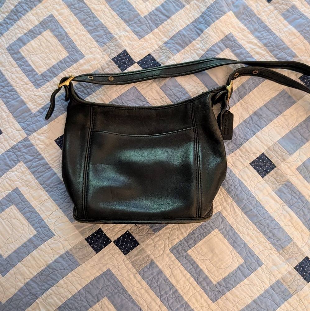 Black Vintage Coach Crossbody Bag